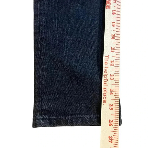 Everlane Black Denim High Rise Straight Leg Jeans Size 26 Regular Stretch Casual - Picture 8 of 8